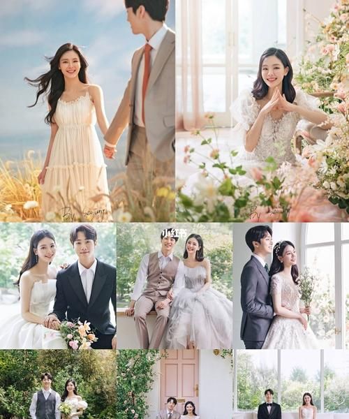韩式婚纱照的风格及特点
，婚纱照，该选什么风格的才好看？图1