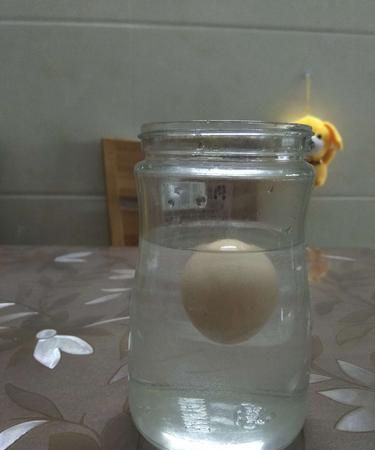 鸡蛋放进一个倒满清水的杯子里在马上把食盐放进去，鸡蛋为什么会先沉后浮